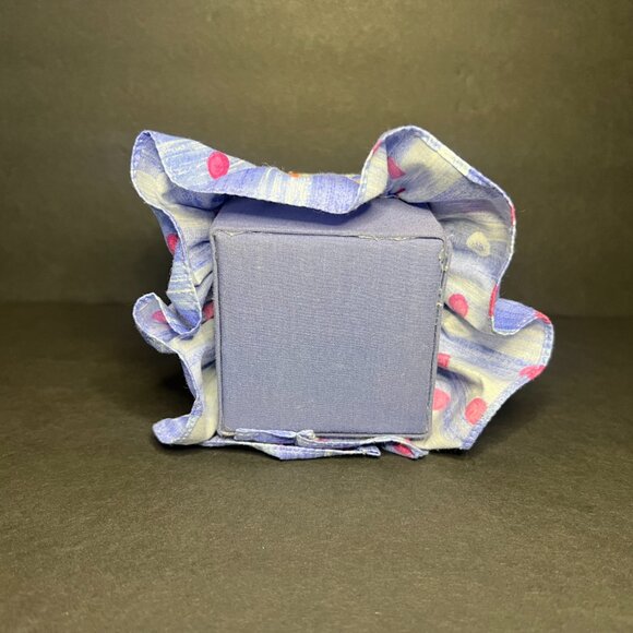 VTG 1998 Dritz Collectible Blue Stripes & Dots Pincushion Chair w/ Heart Pillo - Picture 10 of 10